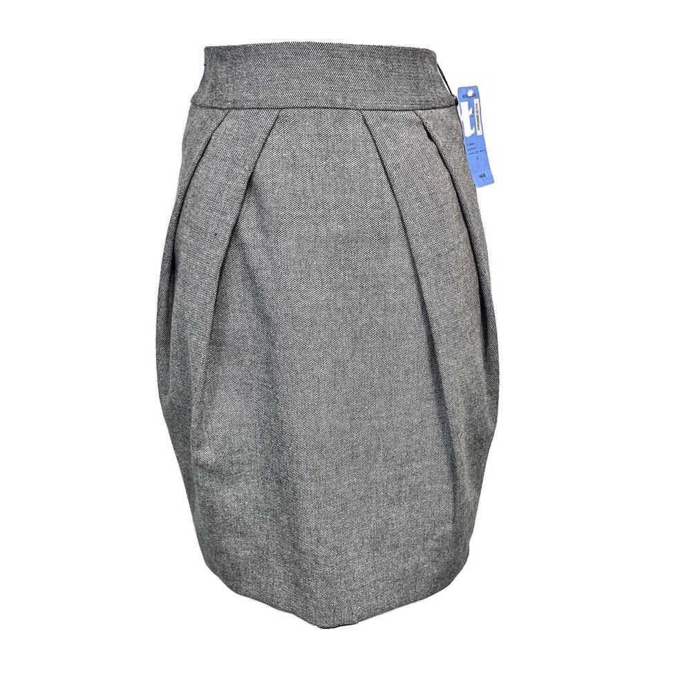 Classiques Entier Skirt size 2 Black White Tweed Wool Stretch Pencil Knee Career